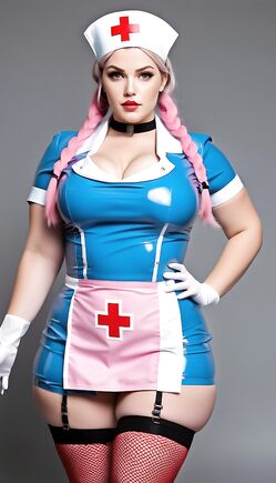 Playful Retro Nurse Cosplay Editorial with Candy Pop Aesthetic