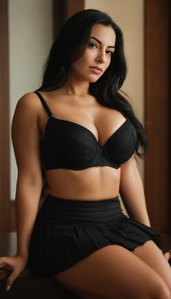 Minimalist Indoor Black Outfit Fashion Portrait Series