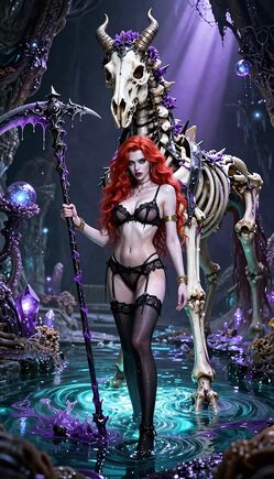 Necromancer’s Bride with Slime-Draped Bone Steed