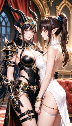 Dark Elf and High Elf Seductive Duo