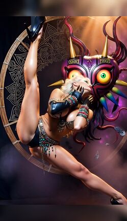 Cyber Temptress Performs Futuristic Seductive Dance In Neon Arena