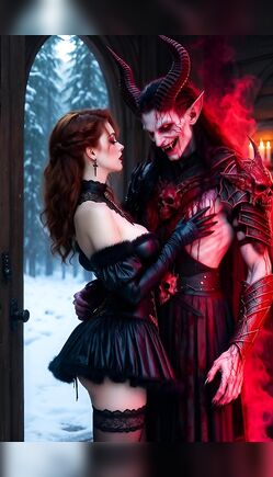 Demonic Seduction in the Frozen Forest Night Ritual