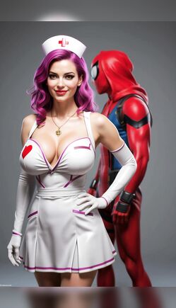 Sexy Nurse Meets Superhero in Stylish Cosplay Scene