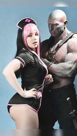 Seductive Nurse Pink Hair Warrior Erotic Cosplay Tease Fantasy