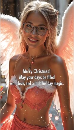 Festive Angel Lingerie Christmas Pose Video