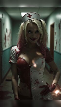 Dark Nurse Seduction in Hospital Corridor