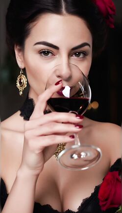 Crimson Vintage of the Elegant Victorian Socialite