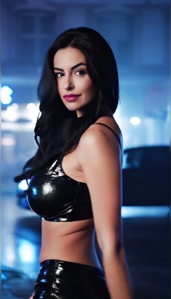 Neon Shadows: A Night of Dark Leather and Desire