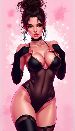 Velvet Temptation Beneath Blushing Neon Skies