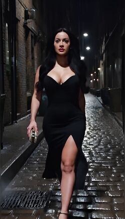 Midnight Stroll Through the Rain-Soaked Alley