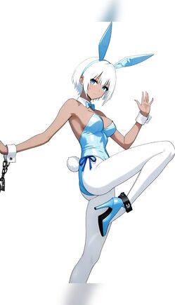 Bunny Chains: Captive Pleasure in Blue Velvet