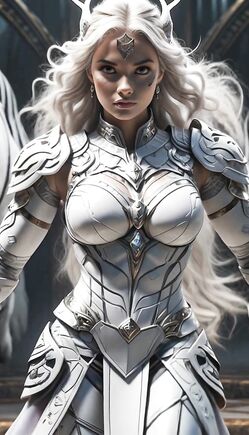 White Tiger Queen Commands Majestic Beasts in Armor