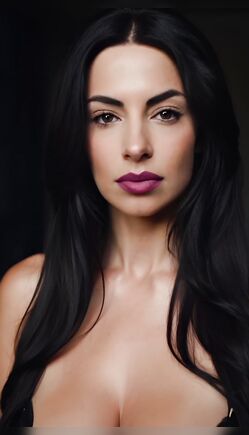 Brunette in Black Lace Bra Intense Close-Up Gaze