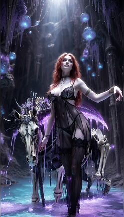 Dark Fantasy Sorceress Awakens In Enchanted Mystic Forest