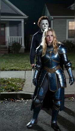 Armored Heroine Faces Masked Killer in Night Showdown