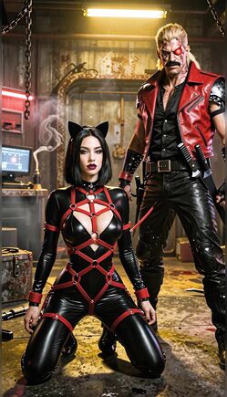 Dark Dungeon Cosplay Duo Dominance Scene Cinematic Style