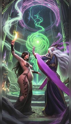 Fantasy Pregnant Elf Ritual with Magical Elves