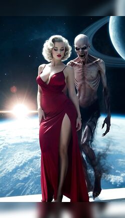 Blonde Bombshell Seduces Zombie in Space