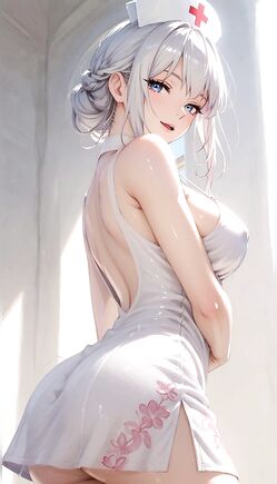 Soft Light Elegance Anime Girl Turning Back Gracefully