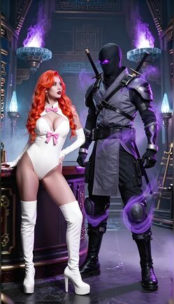 Mystic Sorceress and Shadow Warrior in Arcane Chamber