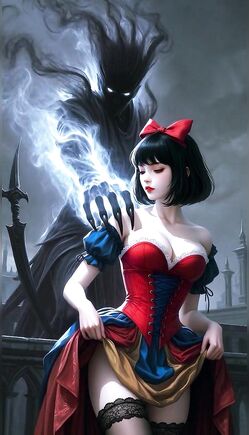 Dark Fairy Tale Princess Confronts Shadow Spirit Power