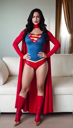 Supergirl Cosplay Transformation Into Heroic Flight Scene