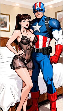 Captain America Meets Anime Beauty In Luxurious Bedroom Scene