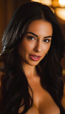 Sultry Brunette in Sensual Closeup Portrait Poses