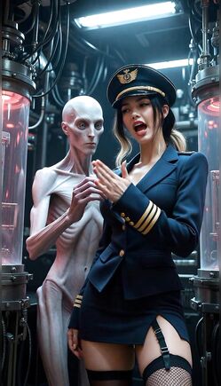 Seductive Captain Encounters Alien Inside Secret Laboratory