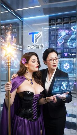 Sorceress in Corset Brings Magic to Medical Laboratory