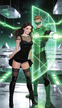 Green Energy Shield Protects Couple In Futuristic City