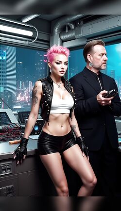 Cyberpunk Punk Beauty Teams Up With Mysterious Futuristic Agent