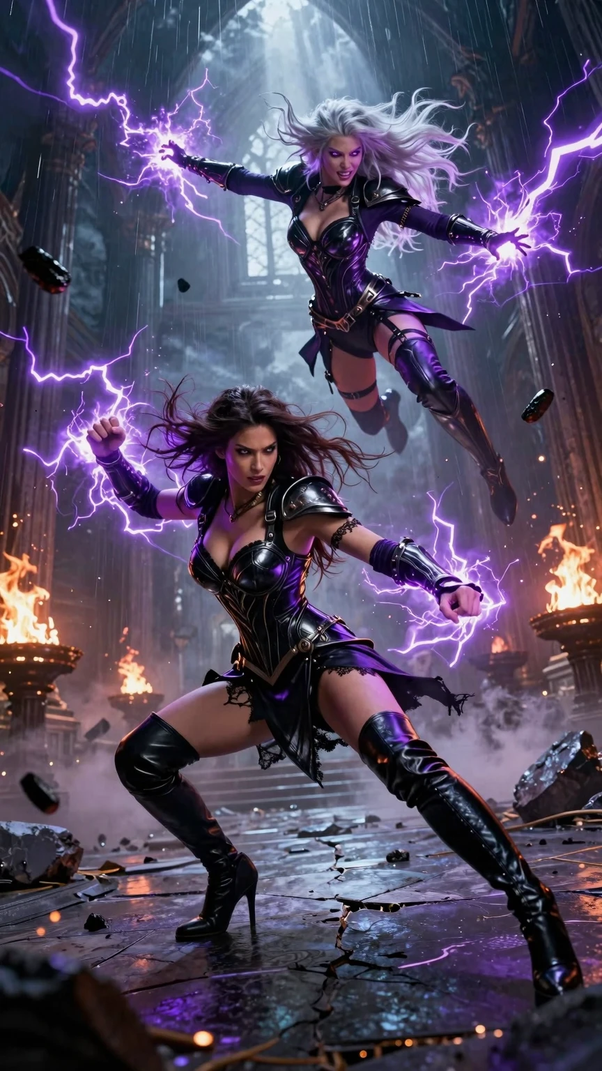 Dual Lightning Sorceresses Shatter Ancient Hall Battle