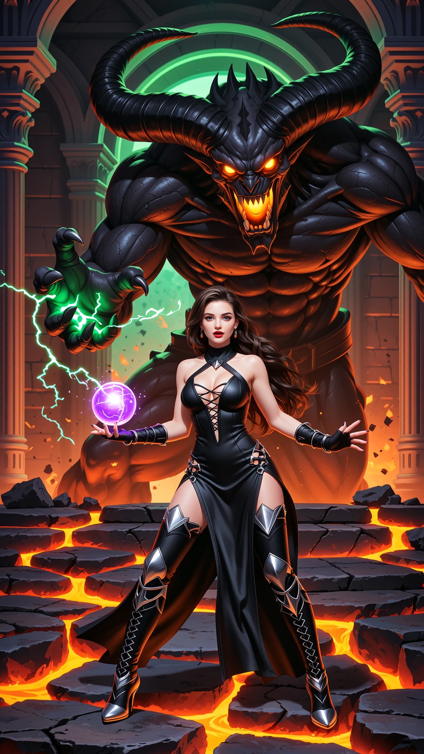 Sorceress Summoning Demonic Power