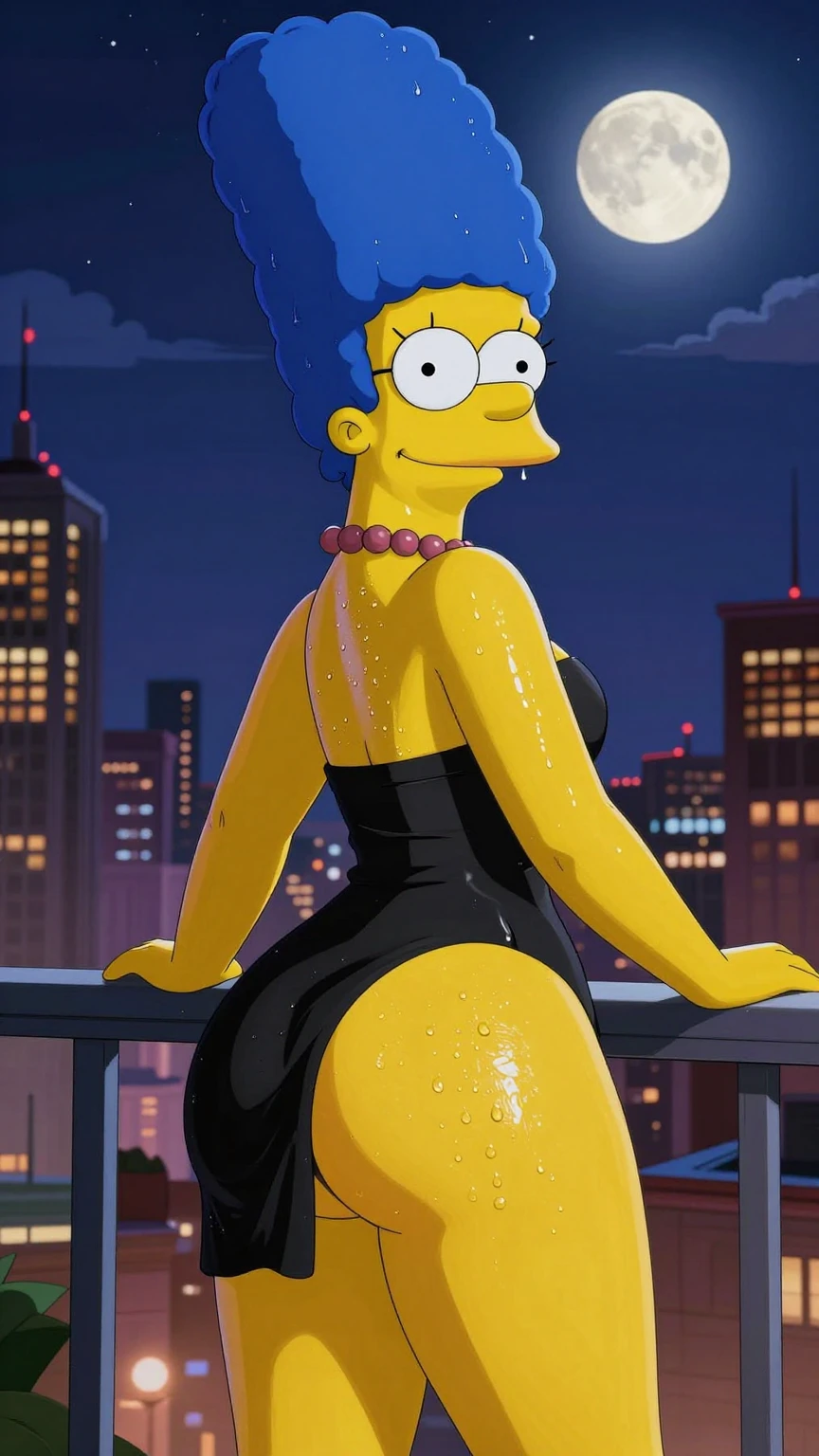 Marge Simpson Sweaty Balcony Night Pose