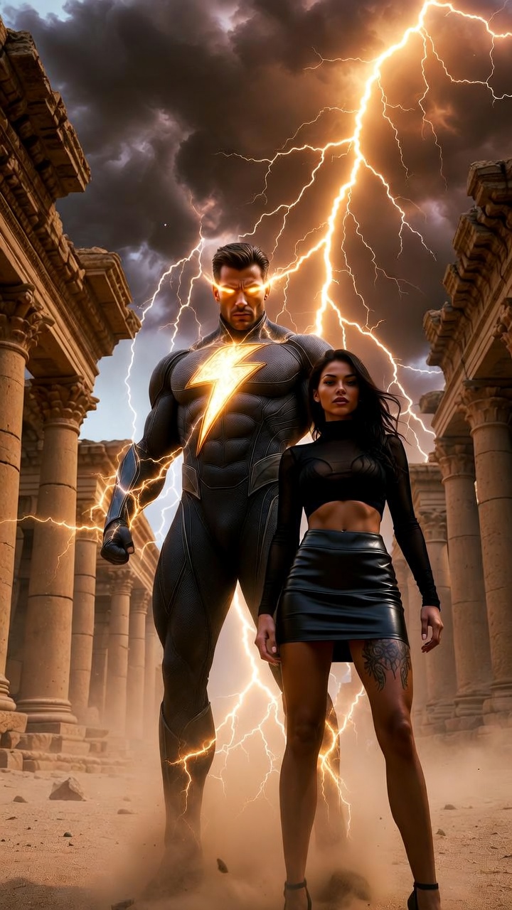 Lightning God and Dark Queen in Ancient Storm