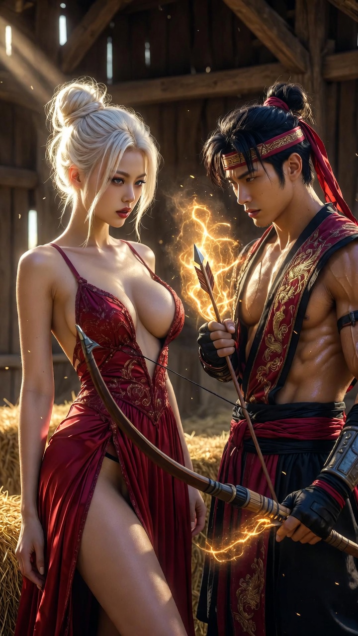 Crimson Silk Archer and Golden Flame Warrior