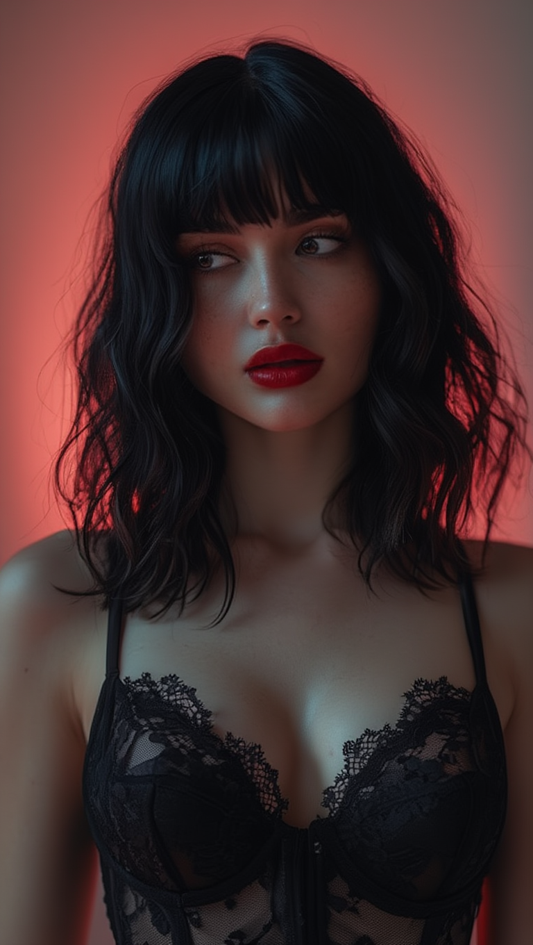 Midnight Lace Corset Glow Studio Seduction