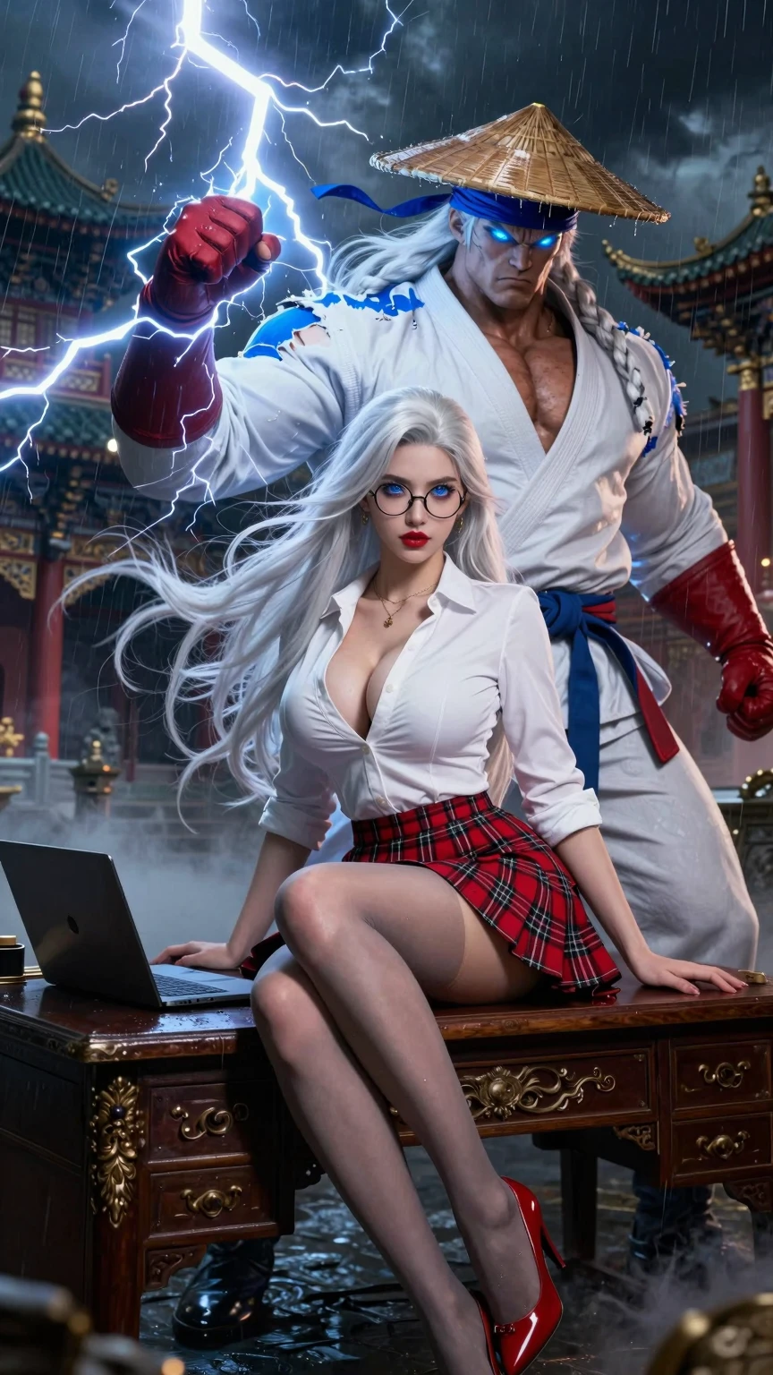 Schoolgirl Seductress and Lightning Ryu Temple Encounter