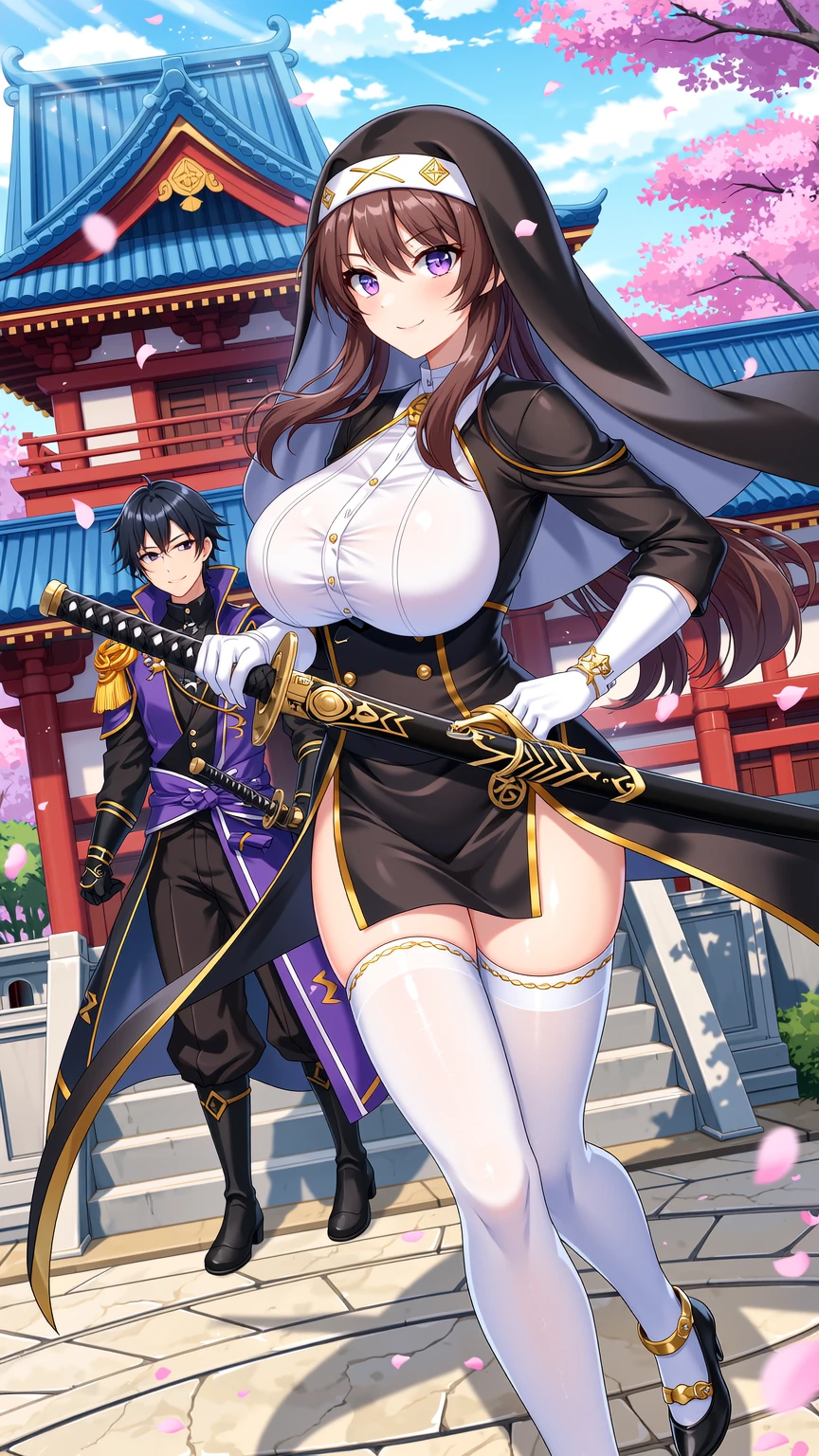 Seductive Nun Samurai Temple Blossom Duel