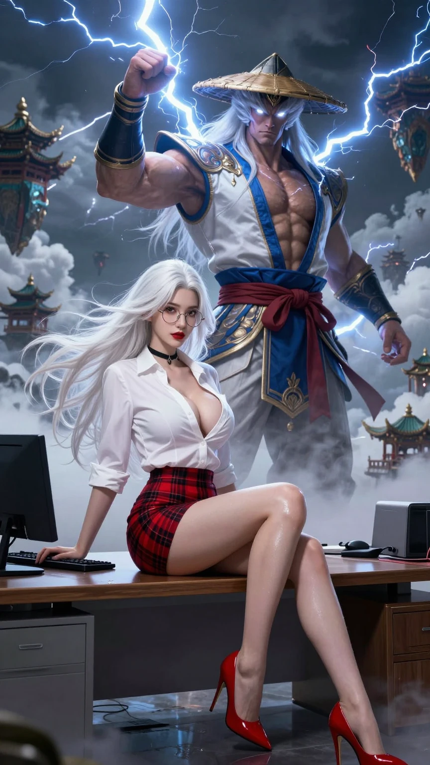Lightning Warrior and Seductive Secretary in Storm Temple