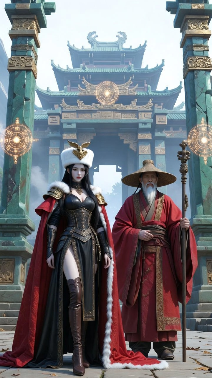 Imperial Empress and Ancient Master in Jade Temple