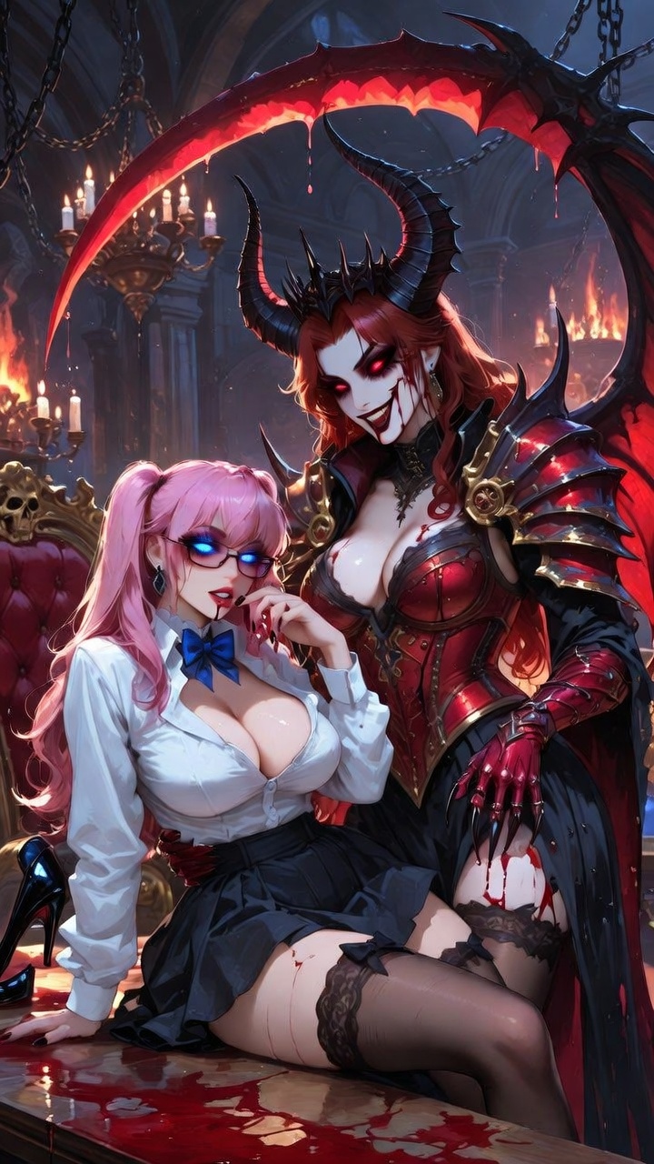 Pink Corruption and Crimson Demon Queen