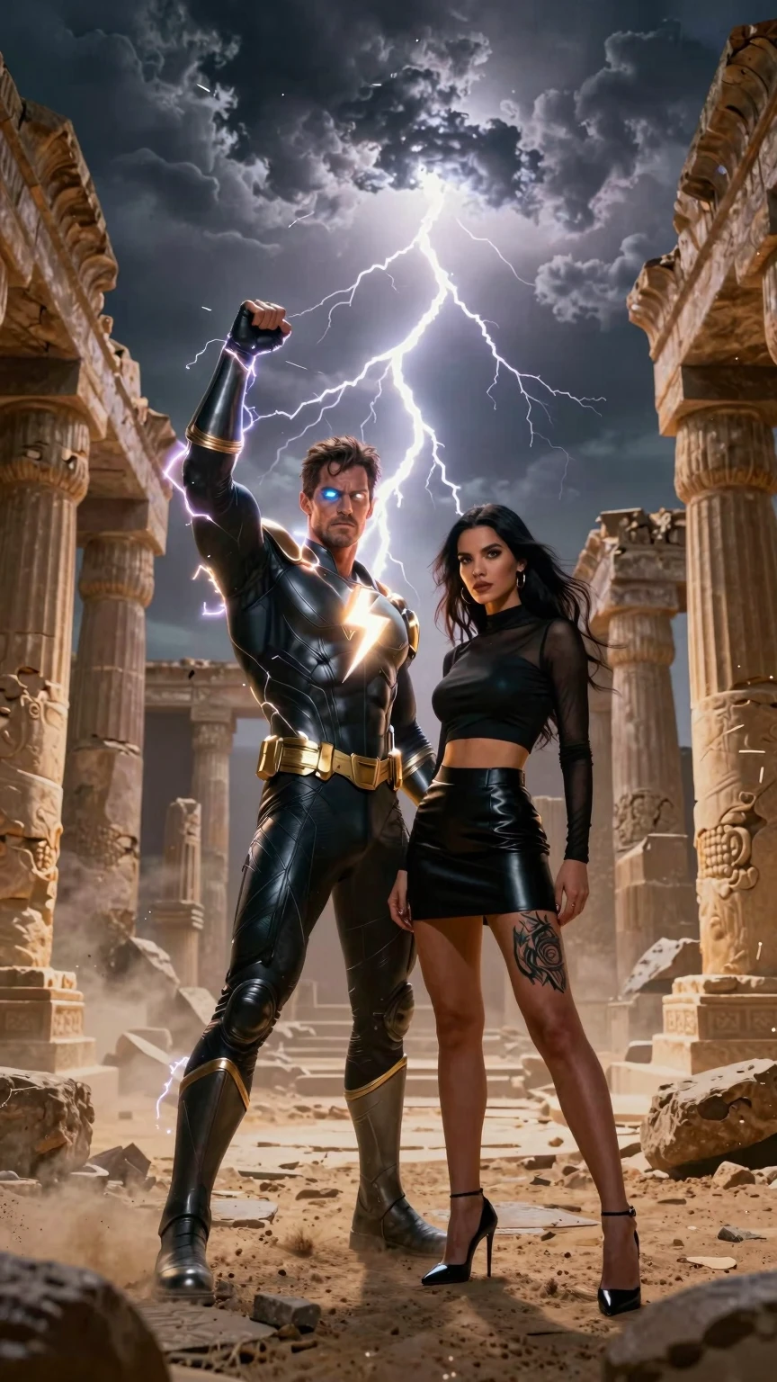 Lightning God and Dark Queen in Ancient Storm