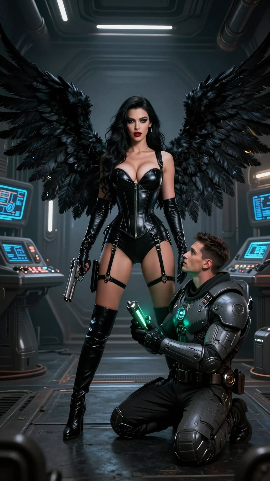 Dark Angel Dominates Armored Soldier