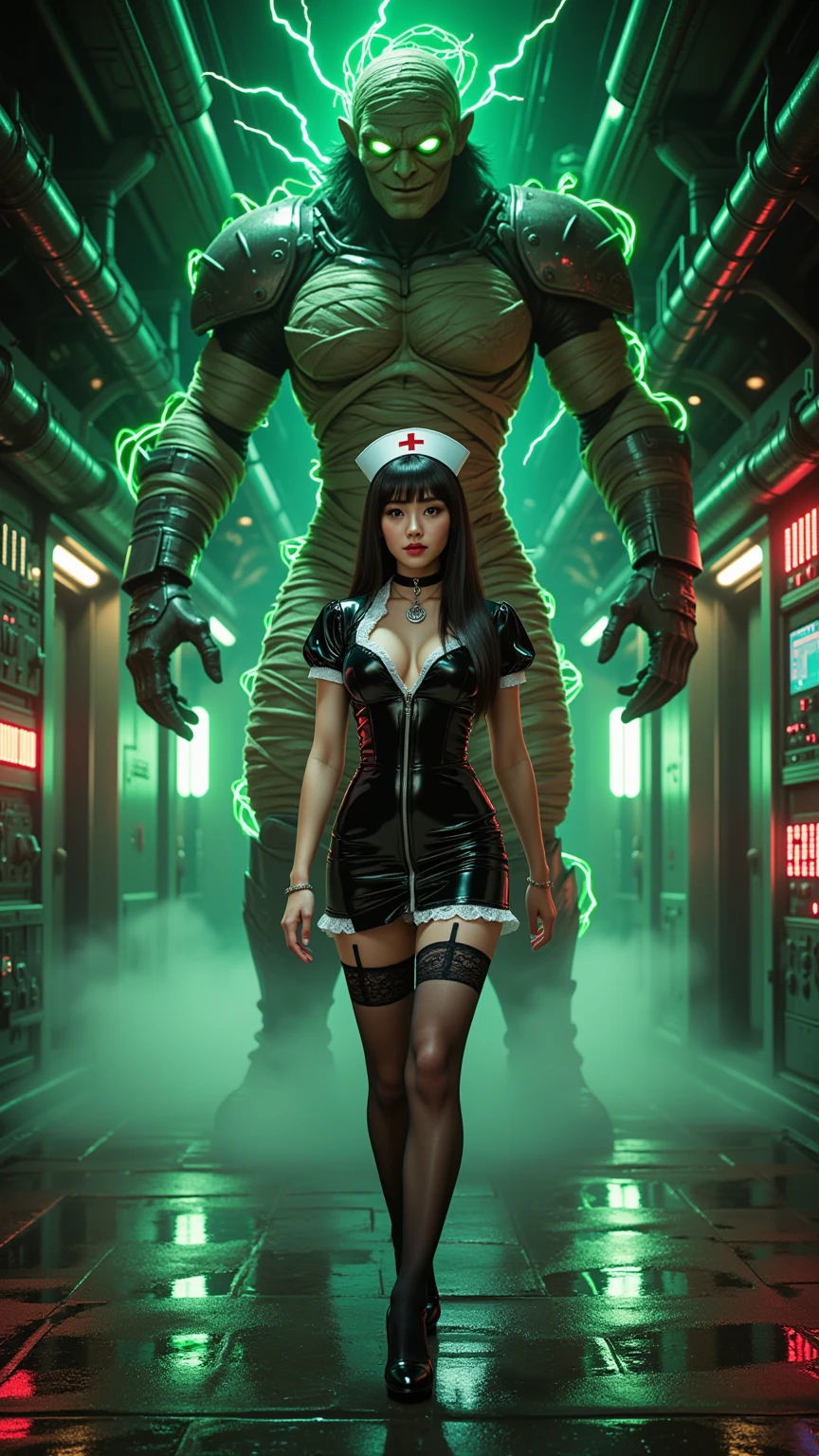 Black Latex Nurse and Toxic Bandaged Guardian