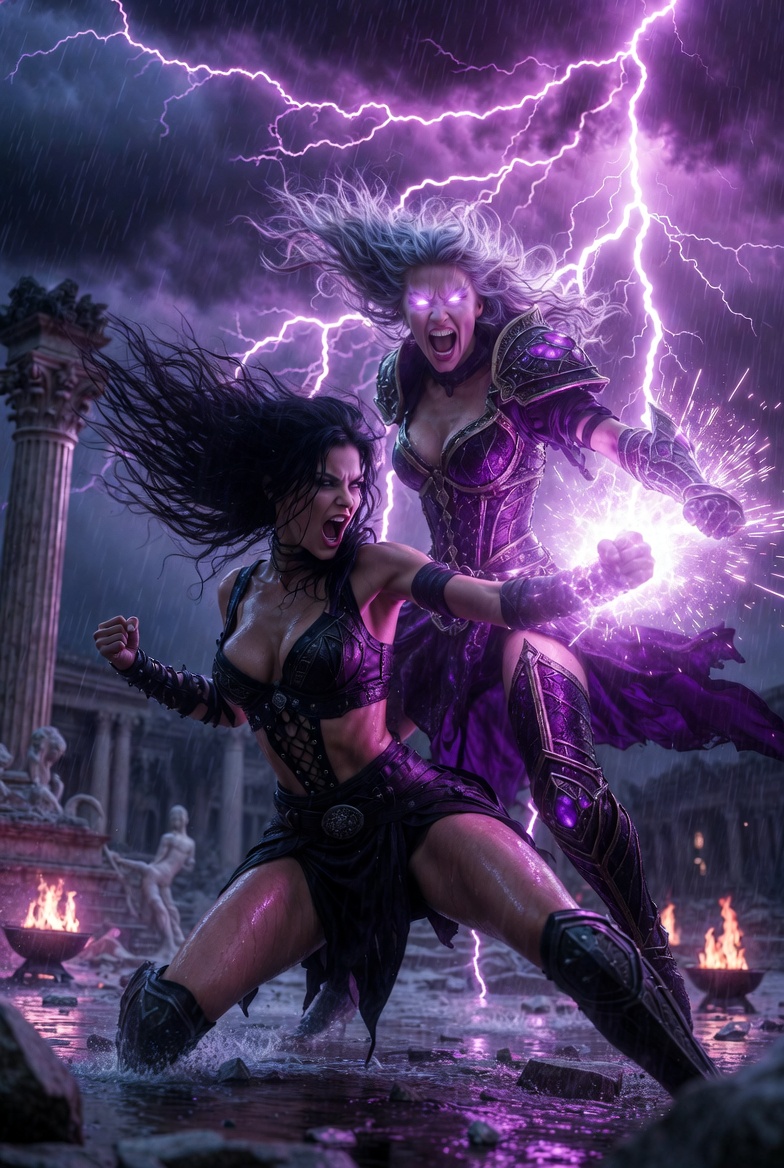 Thunderstorm Duel: Dark Sorceress vs Lightning Warrior
