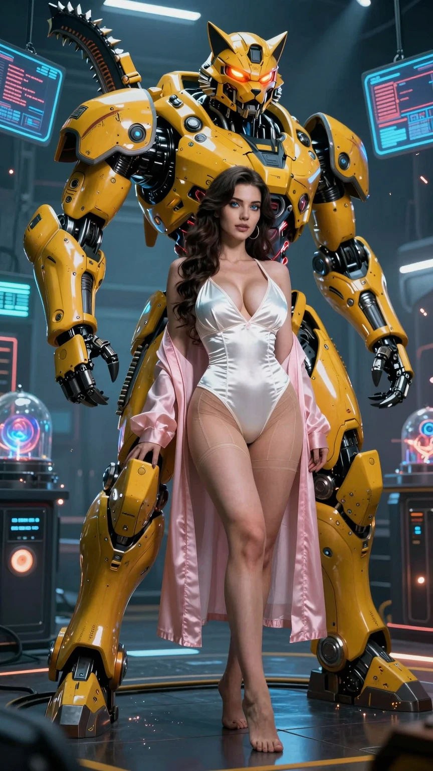 Cyber Siren and Her Yellow Apocalypse Guardian