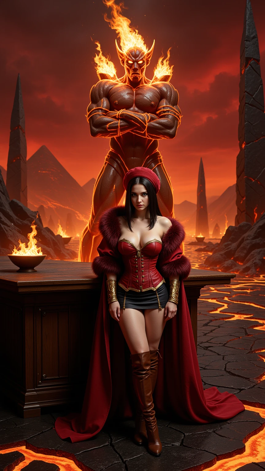 Infernal Queen and Her Living Fire Guardian