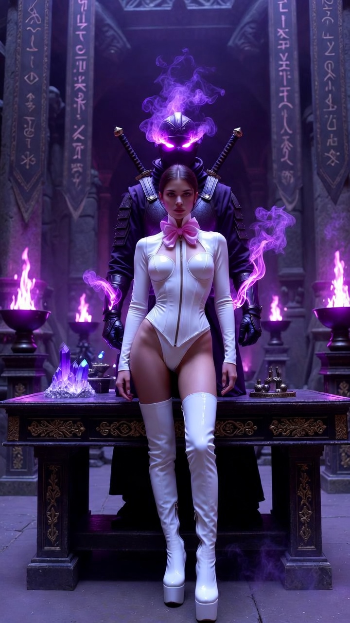 Arcane Temple Guardian and White Latex Enchantress